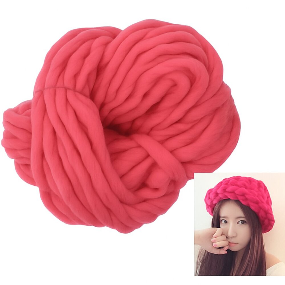 Super Thick Viscose Chunky Roving Yarn – Soft Wool for Hand Knitting & Spinning